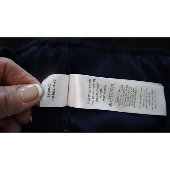 Adrianna Papell Women's Plus Sz 20W Midnight Foil Chiffon Pleated Skirt $139+ - Picture 12 of 14